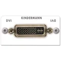 Produktbild: Kindermann DVI-Anschlussblende weiss 7444AZA502 50x50 1/2 mit Kabelpeitsche (0.24 m) (7444AZA502)