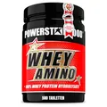 Produktbild: Powerstar WHEY AMINO | 500 Eiweiß-Tabletten hochdosiert mit 1.000mg pro Tablette | 100% Whey Protein Hydrolysat OHNE Zusätze & Süßungsmittel | Reich an EAA, Glutamin & anderen Aminosäuren