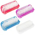 Produktbild: 4 Stück handbürste,handwaschbürste,nagelbürste,Doppelseitige Nagelbürste,Transparent Finger Bürste,Kunststoff Nagelbürste,Doppelseitige Handbürste,für Reinigung von Hand Nagel(4 Color)
