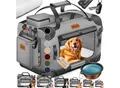 Produktbild: LOVPET® Hundebox Hundetransportbox faltbar Inkl.Hundenapf Transporttasche Hundetasche Transportbox für Haustiere, Hunde und Katzen Haustiertransportbox