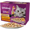 Produktbild: 12x85 g WHISKAS Tasty Mix Nassfutter creme Huhn Gemüse Lamm Pute für Katzen