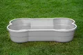 Produktbild: DogsLand Hundepool in Knochenform - 120 cm, grau, für große und kleine Hunde, Verwendbar als Hundebett, Biss- und krallenfest, UV-beständig, 100% Recyclebar, Made in Germany