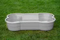 Produktbild: DogsLand Hundepool in Knochenform - 120 cm, grau, für große und kleine Hunde, bi