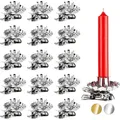Produktbild: BRUBAKER 20er Pack Baumkerzenhalter für Weihnachtsbaum - Vintage Kerzenhalter Silber - Traditionelle Kerzenzwicker mit Clip - Silber