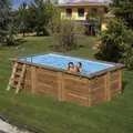 Produktbild: Holzpool Marbella 2 Rechteckig 420x270x117 cm Komplettset Sandfilter Massivholz