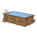 Produktbild: Pool-Set Gre MARBELLA 2 Rechteckiger Echtholzpool 420x270x117cm Komplett-Set