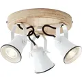 Produktbild: Brilliant Lampe Seed Spotrondell 3flg Weiß/holz Hell  3x Par51, Gu10, 5w, Geeignet Für Reflektorlampen (nicht Enthalten)  Köpfe Schwenkbar