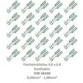 Produktbild: 25 Flachsteckhülse 4,8x0,8 Kabelschuh unisoliert 0,5²-1,0² Rasthaken/Rastzunge