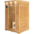 Produktbild: HOME DELUXE – Infrarotkabine REDSUN M – 120 x 105 x 190 cm - für 2 Personen, 5 Keramikstrahler – Holz: Hemlocktanne I Infrarotsauna, Sauna, ...