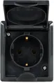 Produktbild: REV 0007031900 Aufputz-Steckdose IP44 Schwarz (0007031900)