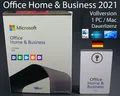 Produktbild: Microsoft Office Home & Business 2021 Vollversion Box 1 PC/Mac DE/ML OVP NEU