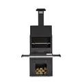 Produktbild: Schwarzer Edelstahl Grillkamin modern für Garten und Terrasse