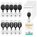 Produktbild: 10 Pcs Ausweishalter Ausziehbar Kartenhalter SchlüSselanhäNgerAusweisjojo Bad...