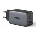 Produktbild: UGREEN GaN Ladegerät 2x USB Type C / 1x USB 65W Power Delivery grau USB-Ladegerät