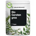 Produktbild: natural elements Bio Gerstengras Pulver 500g – 100% nachhaltig angebaut in Deutschland – für grüne Smoothies – Rohkostqualität, vegan, ohne unnötige Zusätze – laborgeprüfte Qualität