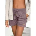 Produktbild: Relaxshorts BENCH. LOUNGEWEAR, Damen, Gr. 36/38, N-Gr, lila (mauve, meliert), Sweatware, Obermaterial: 60% Baumwolle, 40% Polyester, meliert, unifarben, Basic, Basic kurz, Hosen, Sweathose mit kurzen Seitenschlitzen und seitliche Taschen, Loungewear