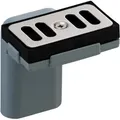 Produktbild: TG-Kunststoffe Überlauf 90 Grad mit Blende 58x33 mm waagerechter Anschluss / Überlaufverbindung