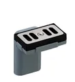 Produktbild: TG-Kunststoffe Überlauf 90 Grad mit Blende 58x33 mm waagerechter Anschluss / ...