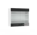 Produktbild: Vicco Glashängeschrank Fame-Line, Anthrazit Hochglanz/Weiß, 80 cm (1-St)