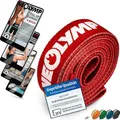 Produktbild: NEOLYMP Lange Fitnessbänder Stoff mit Fitness E-Book - waschbare Resistance Bands, Widerstandsbänder, Gymnastikband, Fitnessband, Trainingsbänder, Klimmzugbänder, Krafttrainingssets (rot)
