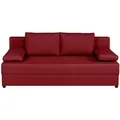 Produktbild: P & B Schlafsofa, Rot, Textil, 2-Sitzer, Füllung: Schaumstoffflocken, 190x80x75 cm, Liegefunktion, Rücken echt, Wohnzimmer, Sofas & Couches, Schlafsofas, Schlafsofas mit Bettkasten