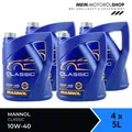 Produktbild: Mannol Classic 10W-40 VW Mercedes Renault Peugeot 4x5 Liter = 20 Liter