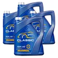 Produktbild: 4x5 Liter MANNOL Classic 10W-40 Motoröl API SN/CH-4 ACEA A3/B4 JASO MA2