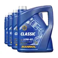 Produktbild: 4x5L=20L MANNOL CLASSIC 10W40 MOTORÖL passend für VW 500.00 505.00 MB 229.3