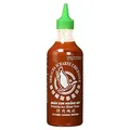 Produktbild: FLYING GOOSE Sriracha scharfe Chilisauce - scharf, grüne Kappe, Würzsauce aus Thailand, 2er Pack, (2 x 455 ml)