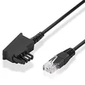 Produktbild: BestPlug 3 Meter Internet DSL Patch LAN Router Kabel, TAE-F Stecker auf RJ45 Stecker, Schwarz