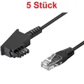 Produktbild: 3m Telefon Internet DSL Kabel für Router 1x TAE-F Stecker auf RJ45 LAN Stecker