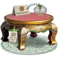 Produktbild: livasia Opiumtisch livasia Opiumtisch mit Glasmosaik, rot, rund, Handarbeit (30/40/50cm) 50 cm x 26 cm