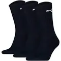 Produktbild: PUMA Unisex Sportsocken, 3 Paar - Tennissocken, Crew Sport Socken, einfarbig Blau / 35-38