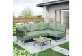Produktbild: Merax Gartenlounge-Set für 5 Personen mit Kissen und Stahlrahmen, Polyrattan Gartenmöbel Set mit Eisenrahmen, Sitzgruppe mit Tisch
