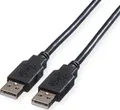 Produktbild: ROLINE USB 2.0 Kabel, Typ A-A, schwarz, 0,8 m