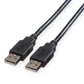 Produktbild: USB 2.0 Kabel, Typ A-A, schwarz, 0,8 m, Datentransferraten bis zu 480Mbits/s