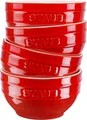 Produktbild: STAUB Ceramique Schüsselset, 400 ml, Müslischüsseln, Servierschüsseln, Dessertschalen, Rot, Keramik, 12 cm, 4-tlg