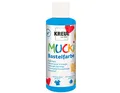 Produktbild: KREUL 24111 - Mucki Bastelfarbe für Kinder, 80 ml in blau, Kindermalfarbe auf Wasserbasis, parabenfrei, glutenfrei, laktosefrei und vegan, auswaschbar, vermalbar mit Pinsel und Schwamm