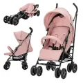 Produktbild: Lorelli Kinderwagen Ida, Reisebuggy, Baby Buggy klein zusammenklappbar, Leicht - nur 8,4 kg, kompakter Sportsitz bis 15kg, Kinderbuggy mit verstellbarer Rückenlehne und Fußstütze, 5-Punkt-Gurt, Pink