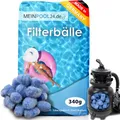 Produktbild: Meinpool24.de Pool Filterbälle Made in Germany super leichtes Material Poolfilter ersetzt 25 kg Filtersand Quarzsand Poolreiniger (340, Gramm)