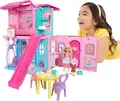 Produktbild: Barbie Chelsea Puppenhaus PopUp Haus 5 Spielbereiche Rutsche Hund JFW49 Set