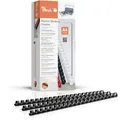 Produktbild: Peach Plastikbinderücken A4 | 12mm | 95 Blatt | 100 Stück | schwarz | PB412-02