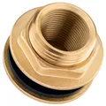 Produktbild: Poppstar Regentonnendurchführung 1 Zoll (10mm) IG (3-teilige Tankdurchführung aus Messing inkl. Dichtung)