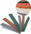 Produktbild: Rasenkanten Metall Höhe 13.5-18.5 cm Länge 120 cm | Beeteinfassung | Beetumrandung | Beetbegrenzungen, Farbe:Verzinkt,Size:1 Stück 18.5cm