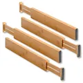 Produktbild: Kesper Schubladentrenner Bambus 4er Pack 45.5x1.5x6cm Braun