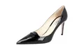 Produktbild: PRADA Monochrom Logo Lackleder Pumps Heels - 1I715I - Schwarz - NEU -  40 UK 7