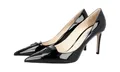 Produktbild: PRADA Monochrom Logo Lackleder Pumps Heels - 1I715I - Schwarz - NEU -  40 UK 7