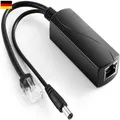Produktbild: PoE 48V zu DC 12V/2A | Gigabit 1000Mbps | Plug & Play
