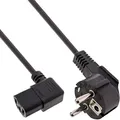 Produktbild: INLINE Netzkabel, Schutzk, gew, / Kaltgerätest, C13 links abgew,, schwarz, 3m