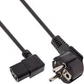 Produktbild: InLine 16752D Netzkabel Schutzkontakt gewinkelt auf C13 Kaltgerätestecker 3m